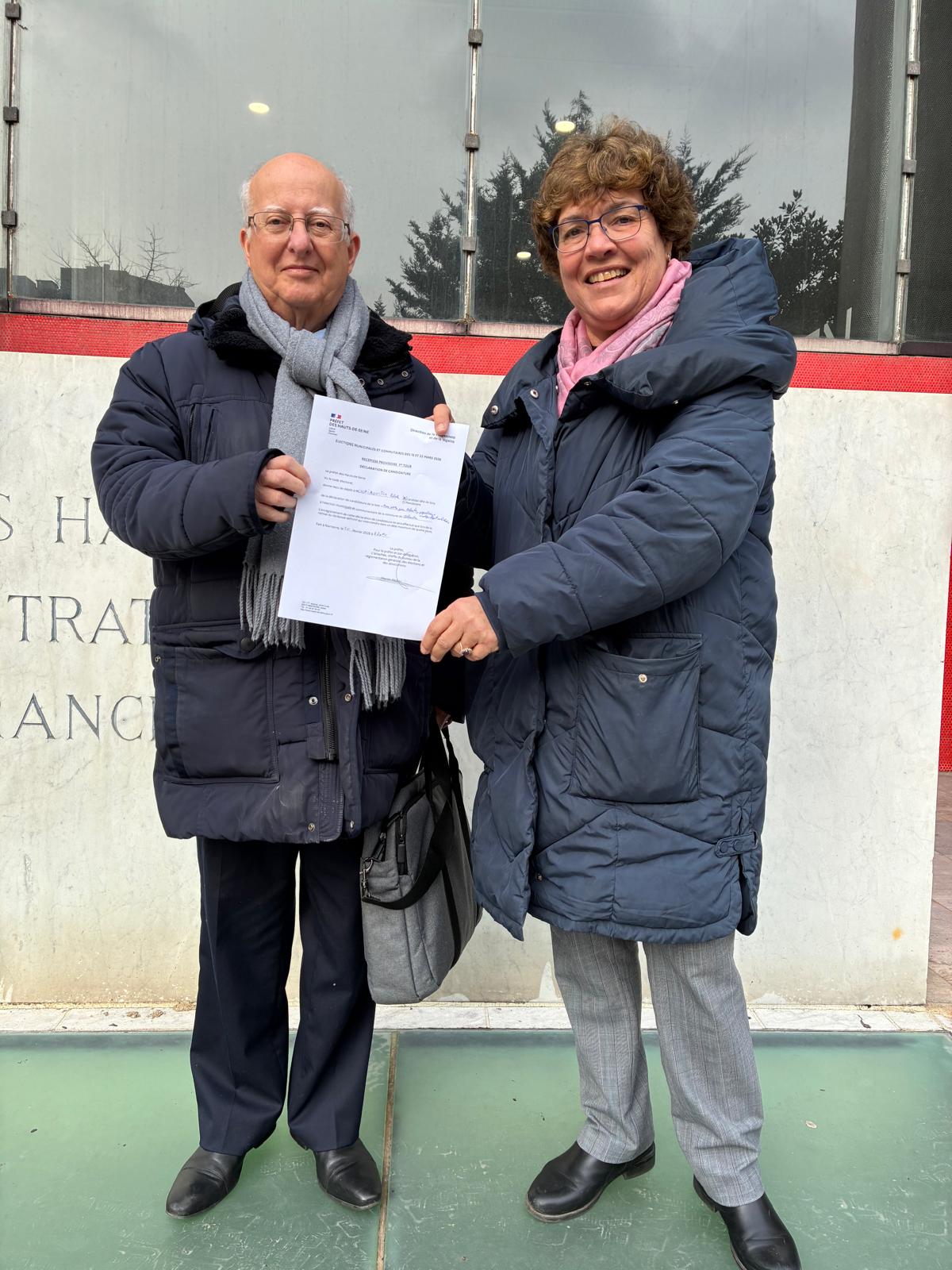 Aujourd’hui, nous avons officiellement déposé notre liste en préfecture.